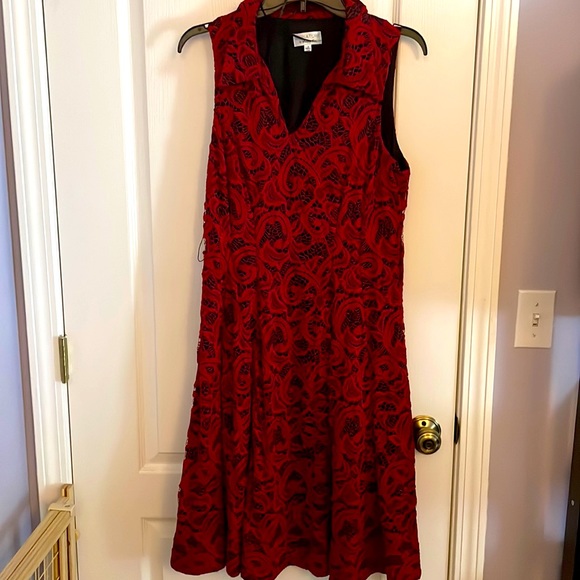 Red lace Size 12 Signature by Robbie Bee dress - Picture 1 of 9